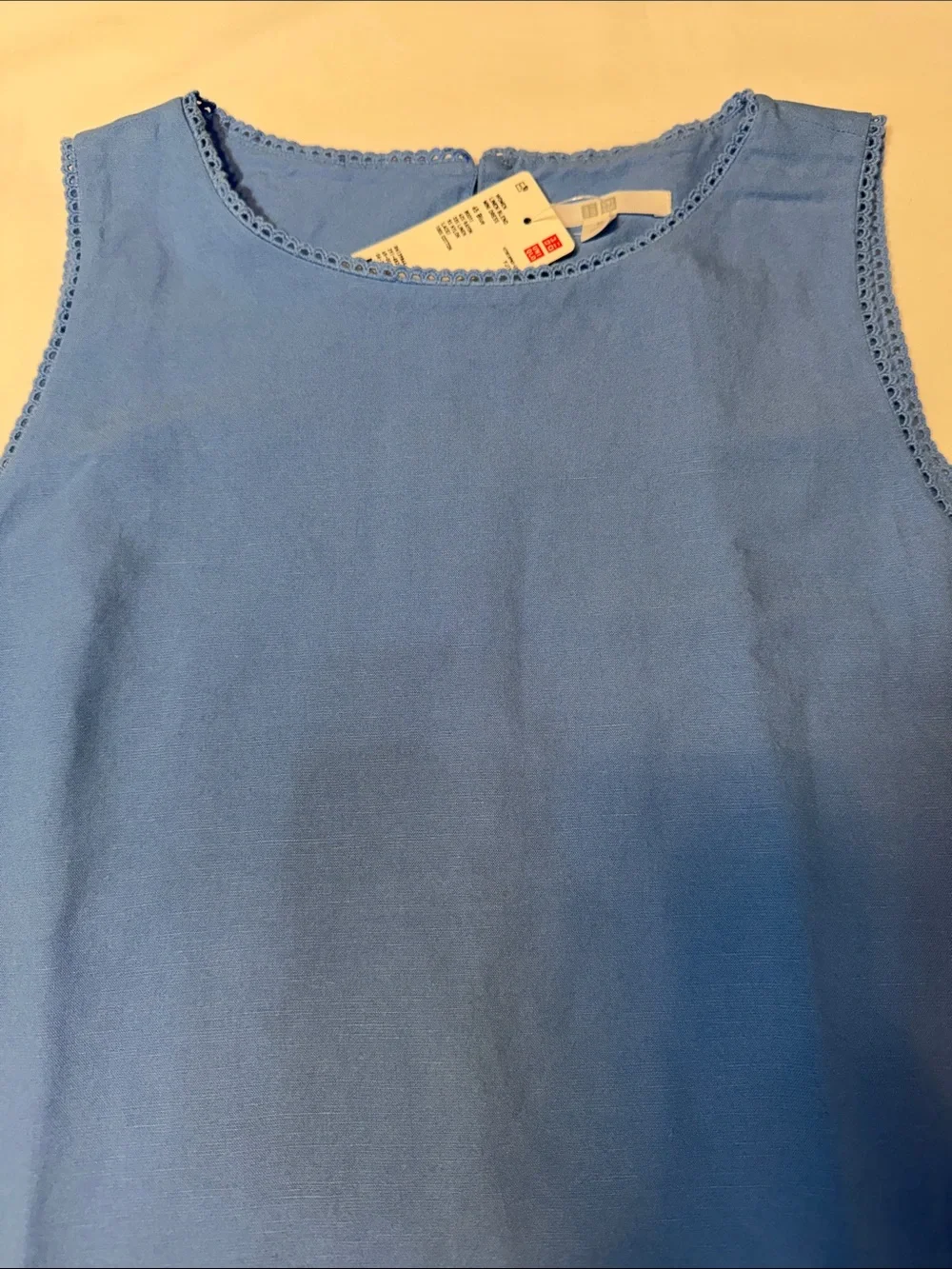Uniqlo Blue Linen-Blend Mini Dress M NWT - Picture 2 of 8